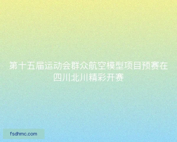 第十五届运动会群众航空模型项目预赛在四川北川精彩开赛